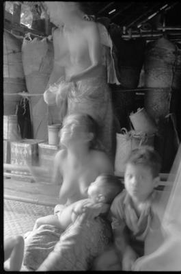 Iban in the nursery, Sarawak, Borneo